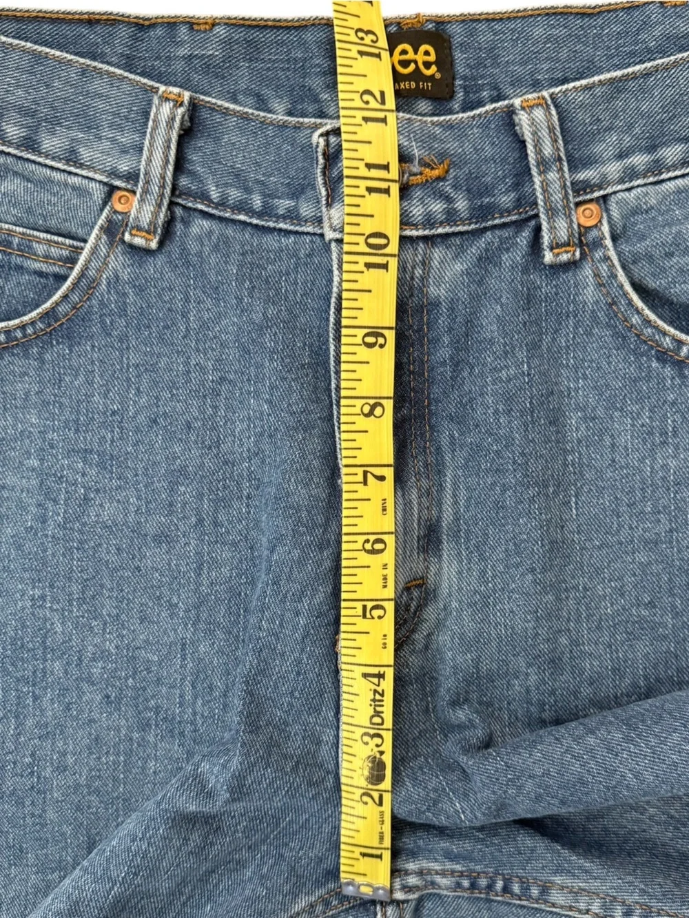 Lee Relaxed Fit Jeans Men’s 34x34 Fits 34x33.5 Medium Wash Straight Leg Cotton